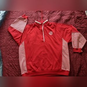 Oversize red sailing sweatshirt vintage